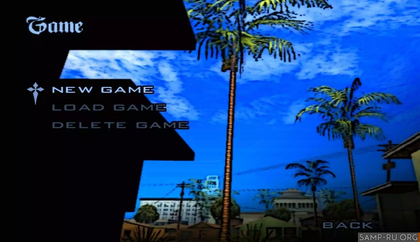 Видео заставка в главном меню для GTA San Andreas