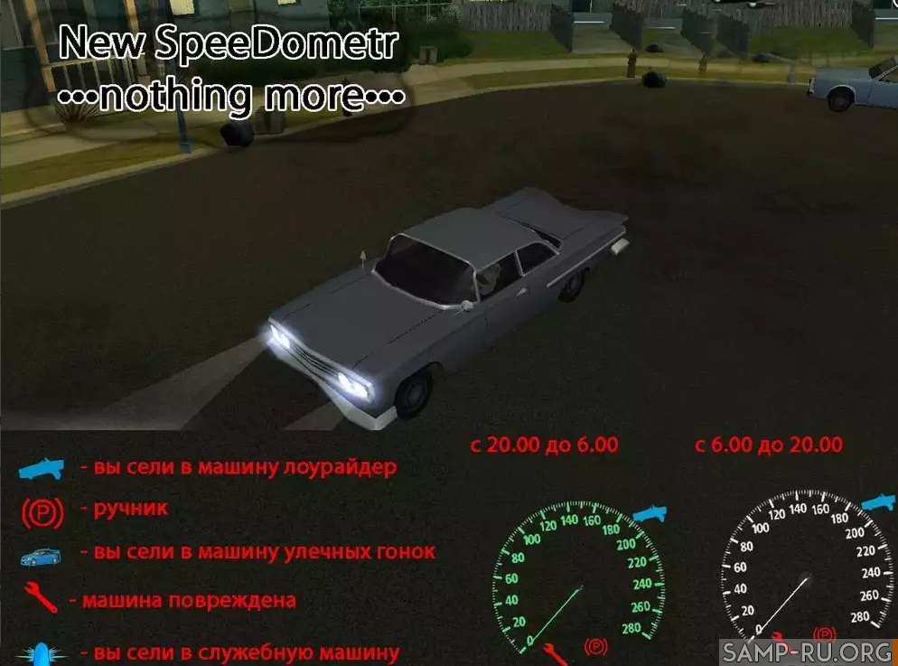 Speedometer "nothing more" для GTA San Andreas