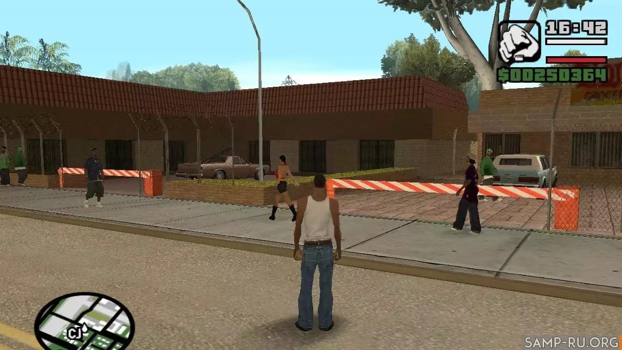 Работающие ворота на Grove для GTA San Andreas