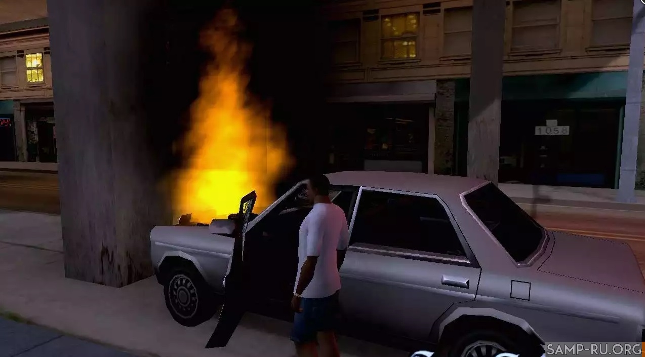 Car 0@ Burning (Вторая версия) для GTA San Andreas