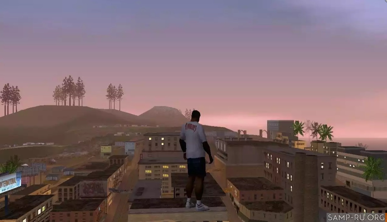 Прыгать сквозь стены и ограждения для GTA San Andreas